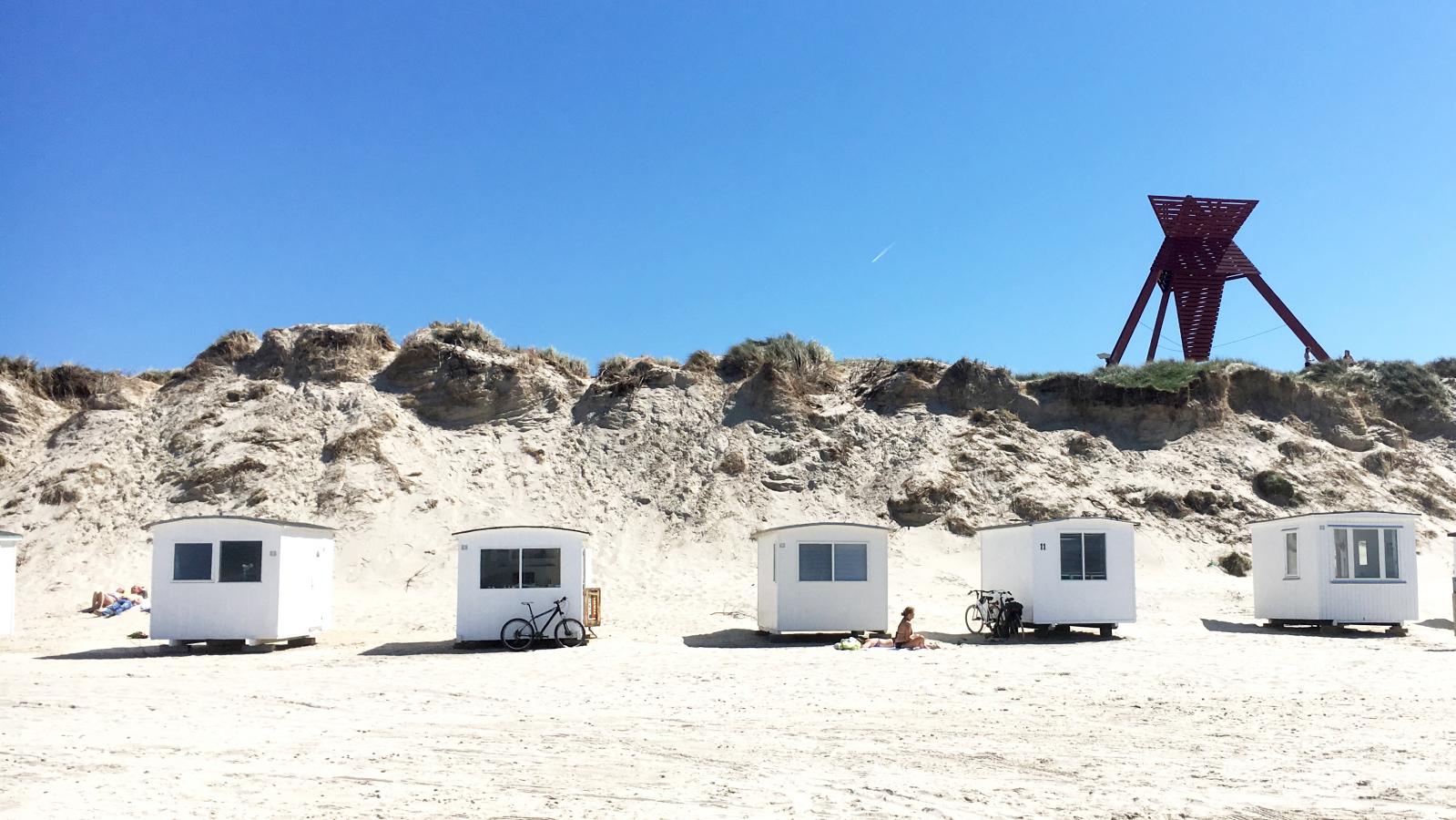 Badehuse på Blokhus strand