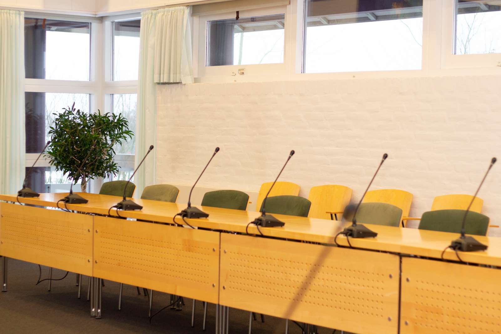 Byrådssalen opstilling til møde