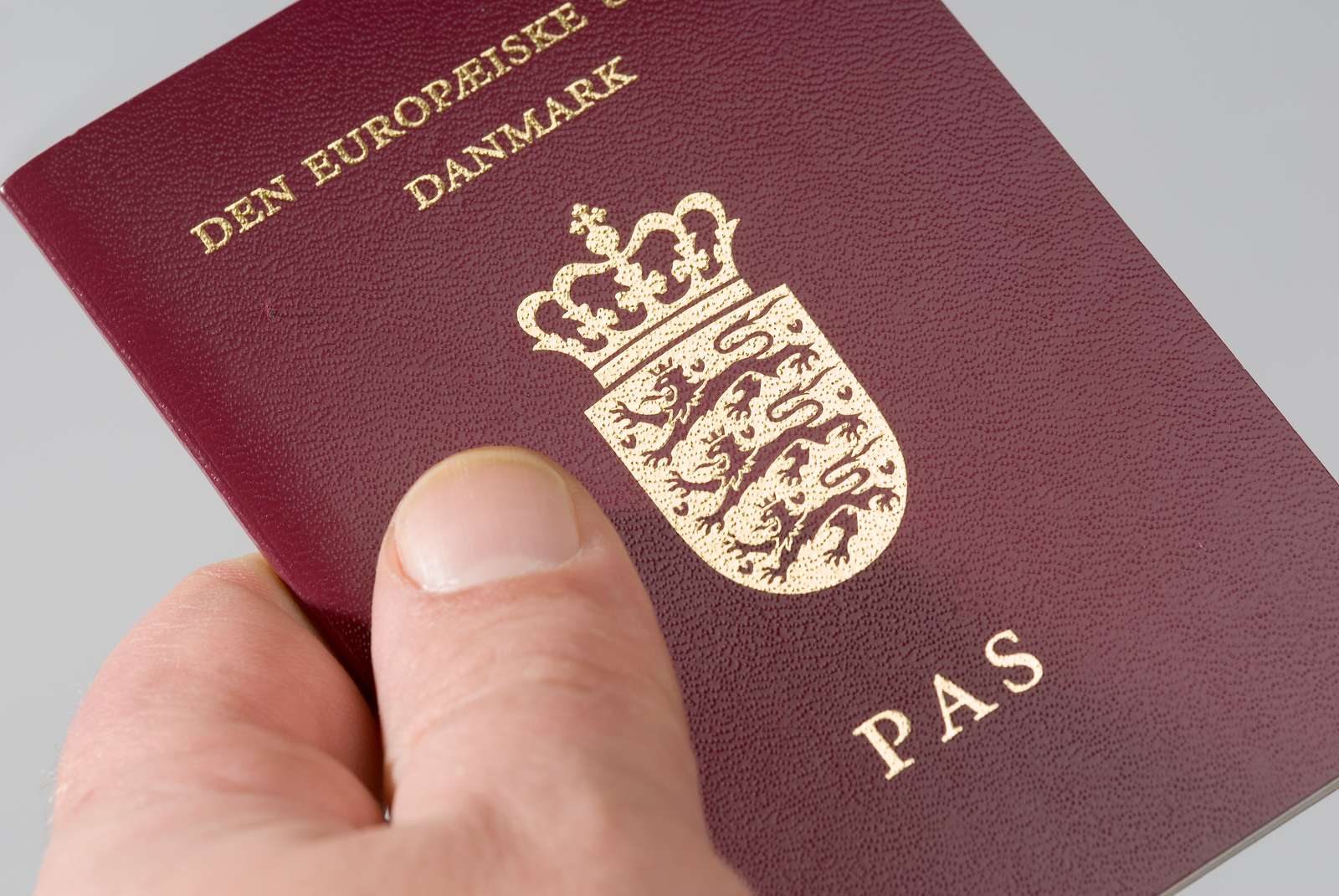 Dansk pas i hånd