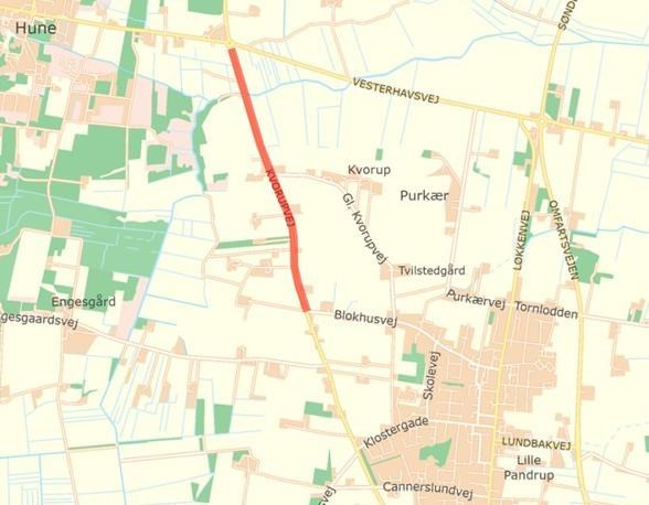 Cykelsti langs Kvorupvej