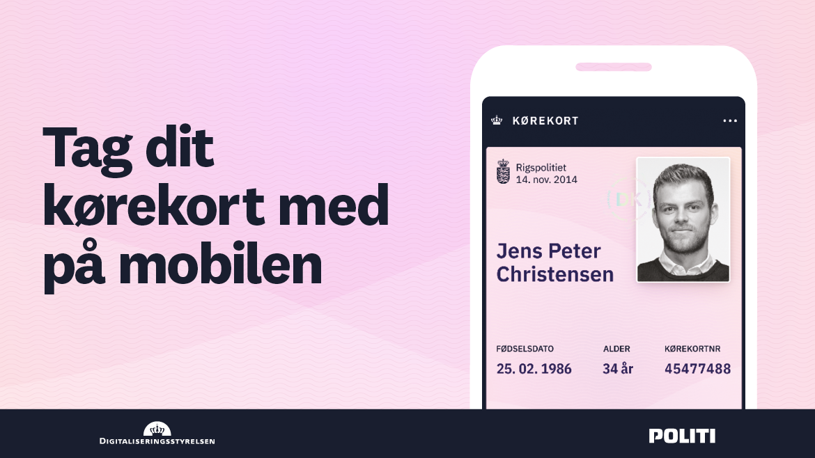 Billede fra kørekort app
