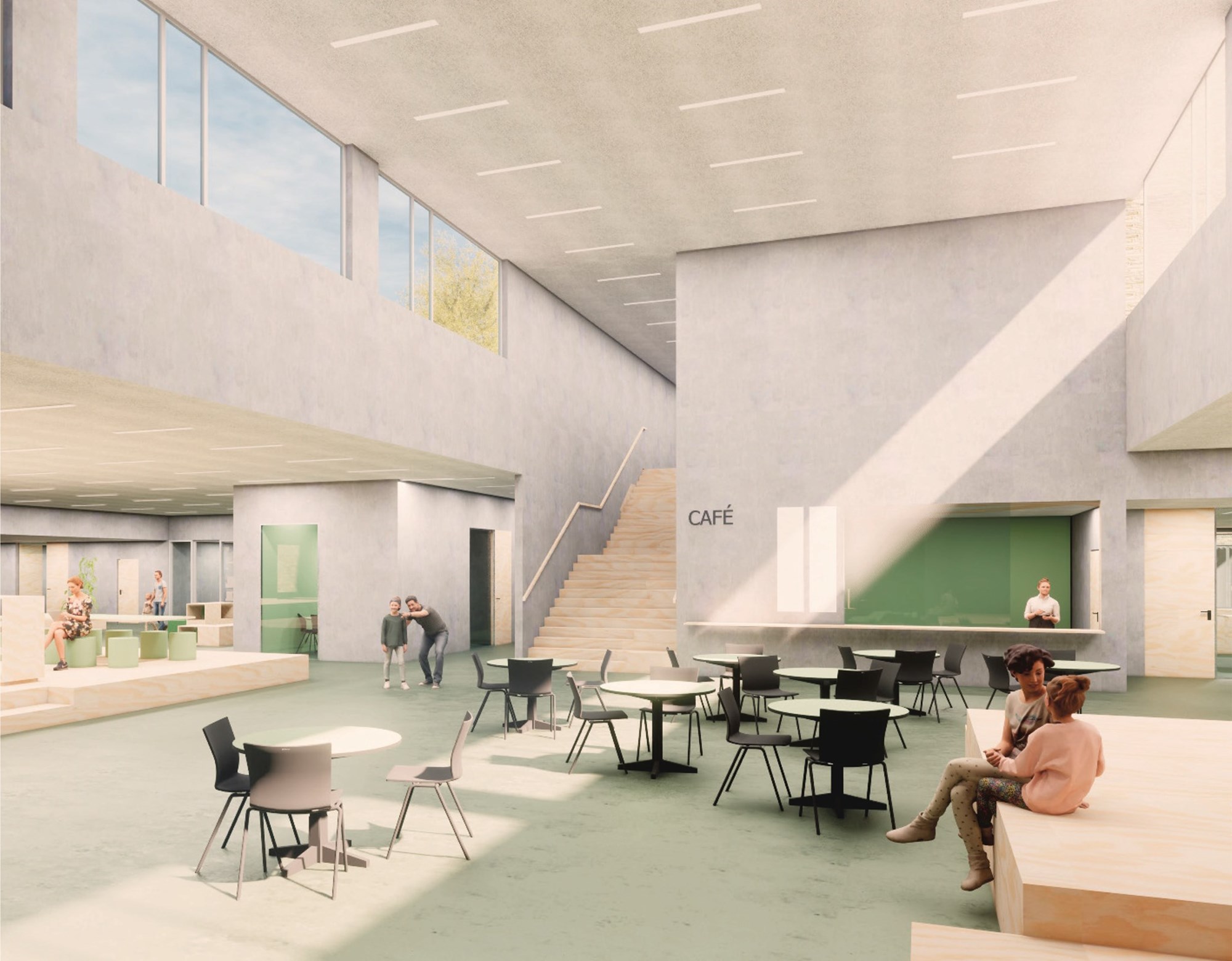 Illustration af Skolecenter Jetsmarks kantine